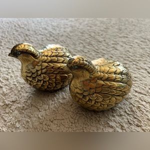 antique brass quail